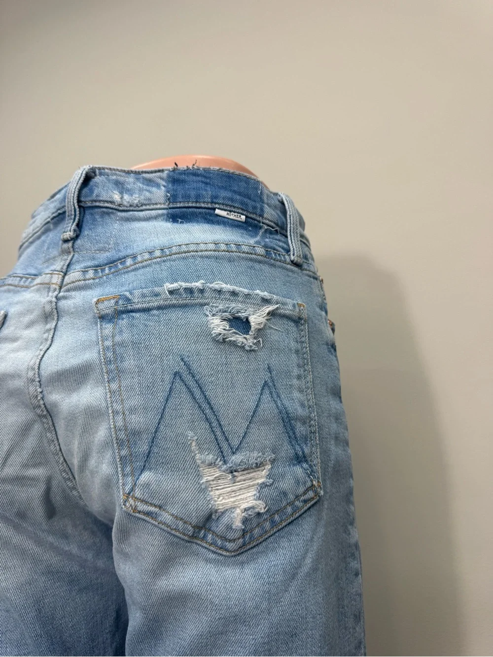 MOTHER The Tomcat The Confession Distressed Straight Crop Jeans 27